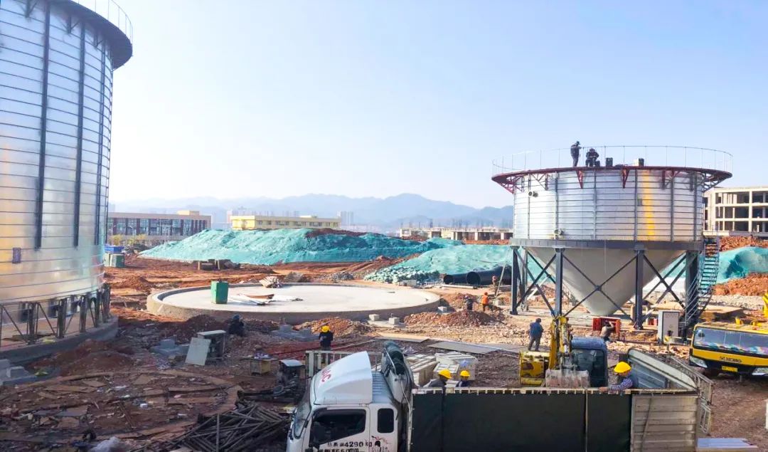 中間水池、污泥池施工